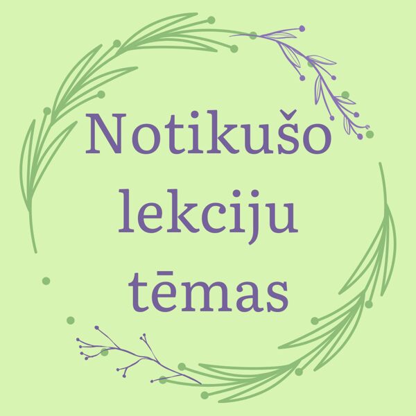 Notikušo lekciju tēmas